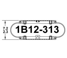 1B12-313 Goodyear Air Spring Single Convoluted Air Suspension Airbag Contitech 64596