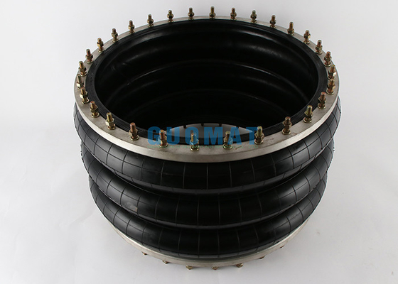 Flange Ring Triple Convoluted Industrial Air Bag Natural Rubber Air Spring 3H630376