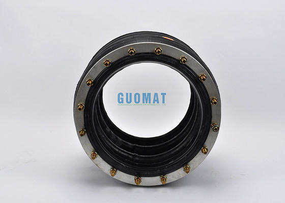 360306H-3 Triple Convoluted Industrial Air Spring Plate Dia 347mm Air Bag With Flange