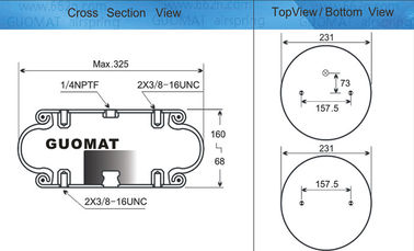 One Convoluted Force Industrial Air Spring For Die Cutting And Stamping Air Vibration