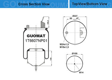 VOL-VO 6607 N P01 Truck Firestone Air Bags With Rubber / Steel Piston