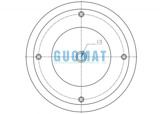 GUOMAT 12X2 Air Spring Flange Assembly SP1541 Dunlop FD 412-22 DS Contitech Industrial Air Bag