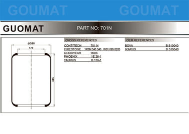 Rubber Bus Air Spring Bellows 9006 CONTITECH 701 N PHOENIX 1 E 26-1 and W01 095 0205