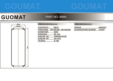 896N Torque Air Spring Hight Bag FIRESTONE 1R1J 520 285 for DENNIS 656 300/ 2  8040