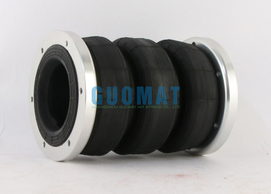 185mm Triple Convolutions Air Suspension Bag 3S2300F Pneumatic Bellows Actuators With Aluminium Flange