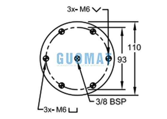 4 1/2X2 Steel Double Convoluted Air Bag SP2441 Dunlop Flange Connection