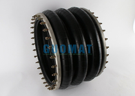 GUOMAT Triple Convoluted Rubber Industrial Air Spring 3H630376 660mm Stamping Flange Airbag