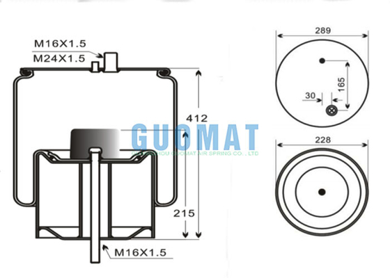 4912NP13 Contitech Suspension Air Spring 20726768 VOL-VO Truck Air Bag With Steel Piston