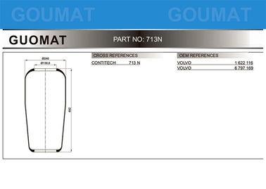 Bus Air Spring CONTITECH 713 N / 713N GOODYEAR 9066 For VOL-VO 1622116 / 6 797 169