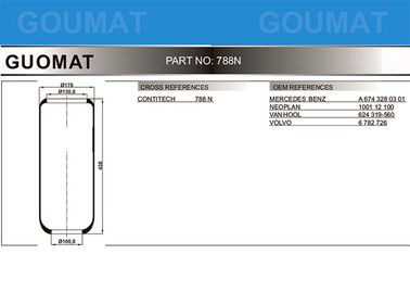 NEOPLAN Bus Air Springs 100112100 CONTITECH 788N TAURUS B155 Air Bellows
