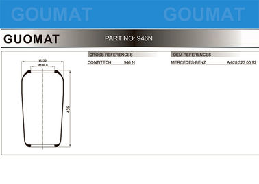 CONTITECH 946N / 946 N Bus Air Spring For Mercedes A 628 323 00 92 / A6283230092