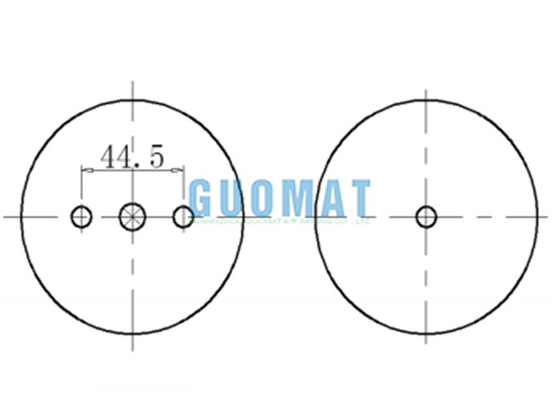 GUOMAT 2B2200 Double Convoluted Industrial Air Spring 1/4NPT Air Inlet Suspension Air Shock