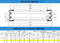 YOKOHAMA S-600-3 Convoluted Air Spring S600-3 For Servo Drive Turret Punch Press