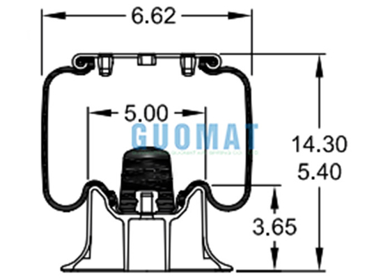 W013585311 Firestone Steering Axle Air Springs 1T14C1 For HENDRICKSON S-13154 Truck Air Suspension Parts