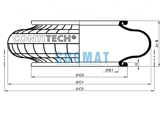 Continental FS310-12 Rubber Air Spring Original Contitech Single Convolution Air Bellow For Industrial