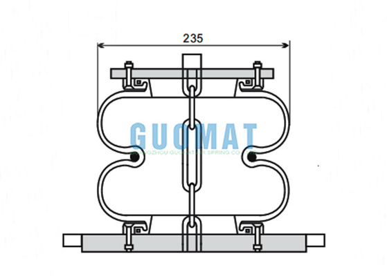 556238325 Goodyear Air Spring For Trailer Double Convoluted Suspension Air Balloon