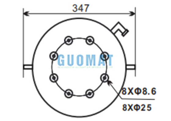 556238325 Goodyear Air Spring For Trailer Double Convoluted Suspension Air Balloon