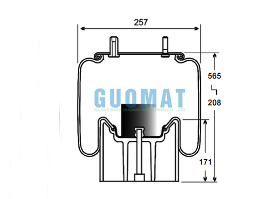 1R11-773 Goodyear Truck Rolling Lobe Air Spring W01-M58-6317 Firestone Suspension Rubber Bellows