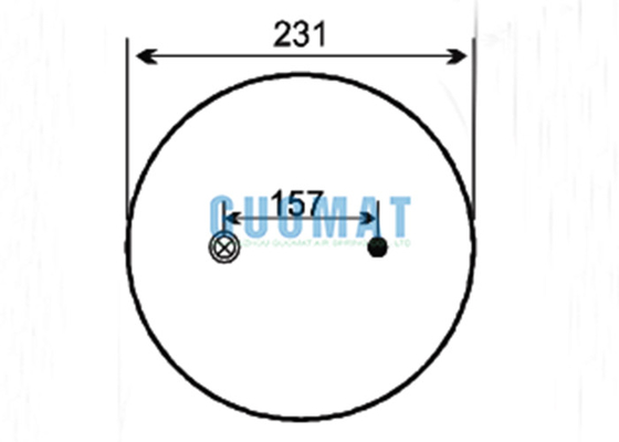 1R11-773 Goodyear Truck Rolling Lobe Air Spring W01-M58-6317 Firestone Suspension Rubber Bellows