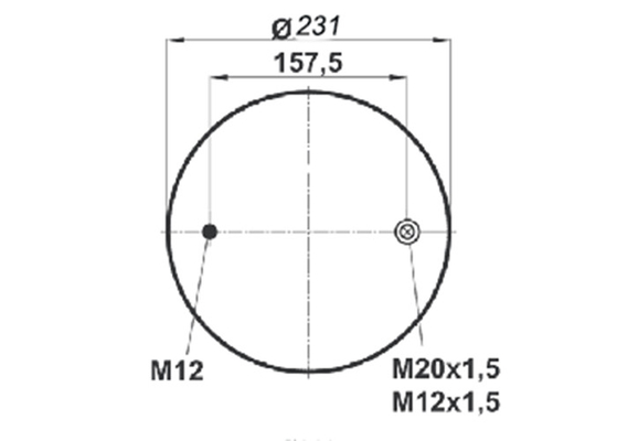 W01-M58-7548 Truck Air Springs Firestone Rubber Air Suspension 1R12-701 Goodyear WABCO 9518127010