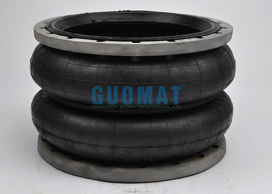 2H200142 Double Convoluted Rubber Air Spring Black Flange Air Suspension Bags