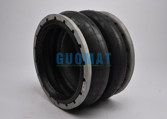 2H200142 Double Convoluted Rubber Air Spring Black Flange Air Suspension Bags