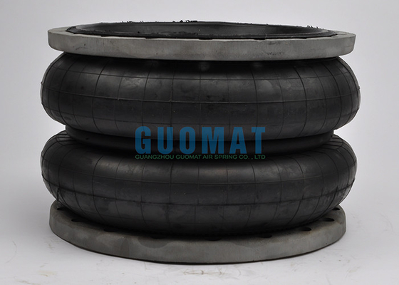 2H200142 Double Convoluted Rubber Air Spring Black Flange Air Suspension Bags