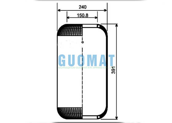 1R1C 390 310 Firestone Air Spring Bag W01-095-0021 Rubber Bus Air Suspension 661N