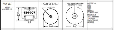 Goodyear 1S4-007 Cab Air Shock Absorber Sleeve Style Air Spring 1S4007 For  TRUCK