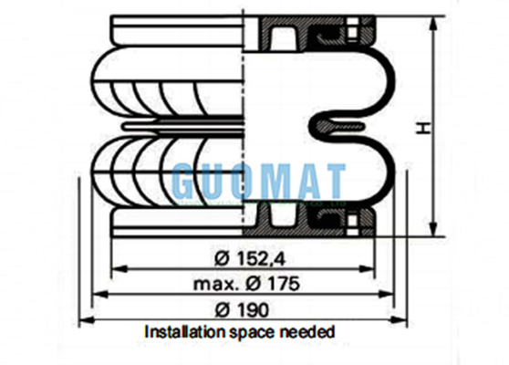 WBZ 210-E1 Weforma Rubber Bellows Industrial Air Spring G1/2 Pneumatic Actuator