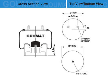 Truck air bag suspension / W01-358-8709 Truck Air Springs AA230T - Van Traax HKA-180