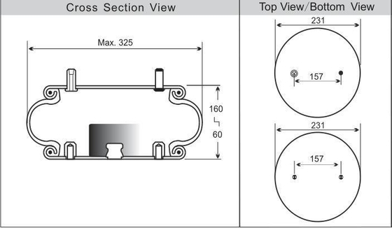 Air Ride Springs Suspension Contitech FS330-11647 Small Rubber Shock Absorption Bag
