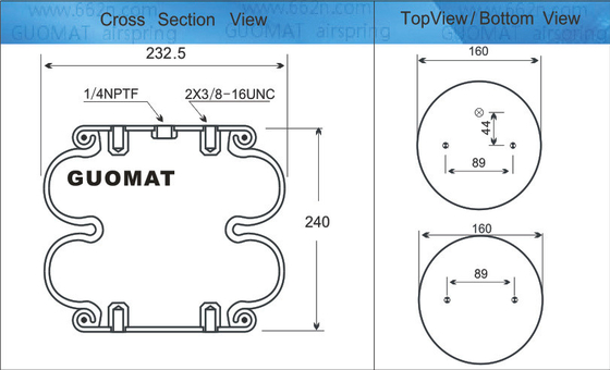 Industrial Air Suspension Replaces Contitech FD200-25 Double Convoluted Air Actuator