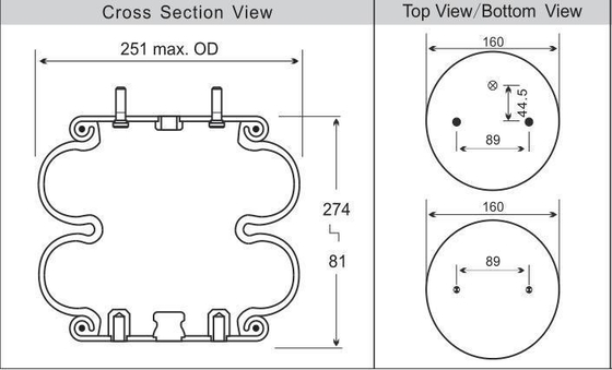 FD 200-19 362 Contitech Air Rubber Bellow 2B9-210 Goodyear Air Ride Spring Bags