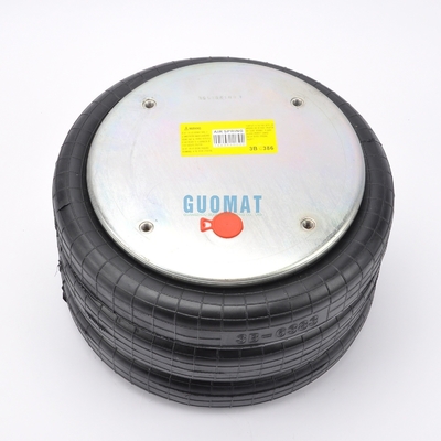 Triple Convoluted Air Bag GUOMAT NO. 3B7386 Bellow No.3B383 Industrial Air Spring 4x3/8-16UNC Screw