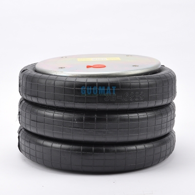 Triple Convoluted Air Bag GUOMAT NO. 3B7386 Bellow No.3B383 Industrial Air Spring 4x3/8-16UNC Screw