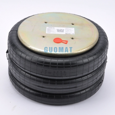 Rubber Suspension Air Spring 381mm Height Triple Convoluted Air Bellow