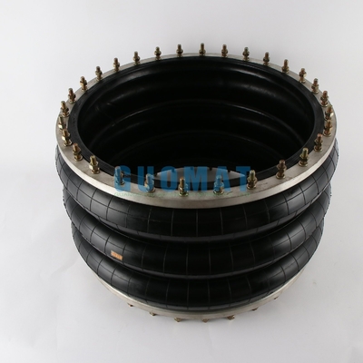 GUOMAT 3H630376 Industrial Tripled Convoluted Type Air Spring with Flange Ring