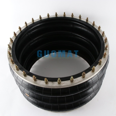 GUOMAT 3H630376 Industrial Tripled Convoluted Type Air Spring with Flange Ring