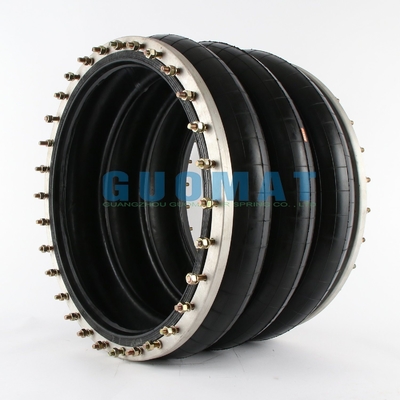 GUOMAT 3H630376 Industrial Tripled Convoluted Type Air Spring with Flange Ring