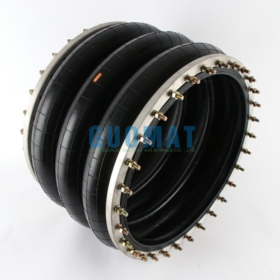 GUOMAT 3H630376 Industrial Tripled Convoluted Type Air Spring with Flange Ring