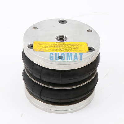 Dunlop Double Convoluted Air Spring 4 1/2X2 Rubber Bellow with Aluminum Plate