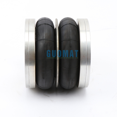Dunlop Double Convoluted Air Spring 4 1/2X2 Rubber Bellow with Aluminum Plate