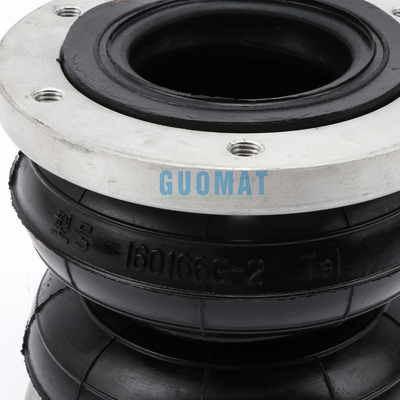 Guomat Industrial Air Spring 2H160166 Double Convoluted Rubber Bellow with Flange