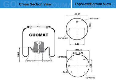 natural rubber​​ truck air bag suspension For G.M.C. 661755 - Flxible 6-304-156