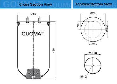 AIRTECH 34922 KPP**SA Air Spring Bag For Truck In The Floating Bridge