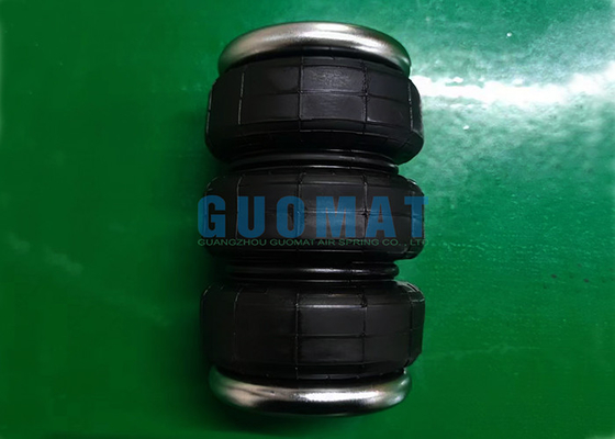 Triple Convoluted Industrial Air Spring 187mm Round Hole Cover Plate Air Shock Absorption