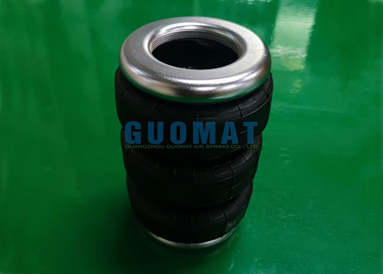 Triple Convoluted Industrial Air Spring 187mm Round Hole Cover Plate Air Shock Absorption