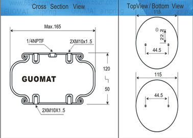 Ride Rite Air Springs Refer to GUOMAT NO.:1B6080 Rubber Bellows MAX Diameter Φ165mm