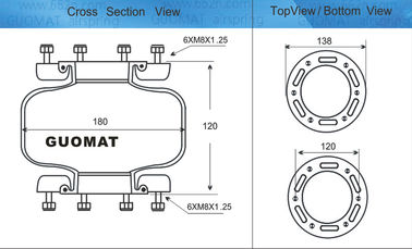 TORPRESS 110 1B5082 Industrial Air Spring Rubber Bellows NO. 1B5082 Flange Connection